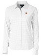 Cincinnati Bengals Cutter & Buck Versatech Tattersall Stretch Womens Long Sleeve Dress Shirt Charcoal Mannequin