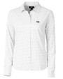 Baltimore Ravens Cutter & Buck Versatech Tattersall Stretch Womens Long Sleeve Dress Shirt Charcoal Mannequin