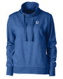 Indianapolis Colts Cutter & Buck Saturday Cotton Blend Womens Funnel Neck Sweatshirt Tour Blue Heather Mannequin