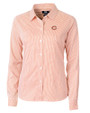Chicago Bears - Cutter & Buck Versatech Pinstripe Stretch Womens Long Sleeve Dress Shirt College Orange Mannequin