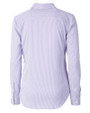 Minnesota Vikings Cutter & Buck Versatech Pinstripe Stretch Womens Long Sleeve Dress Shirt College Purple Mannequin Back