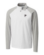 Atlanta Falcons Cutter & Buck Response Lightweight Hybrid Quarter Zip Mens Pullover Windbreaker White Mannequin