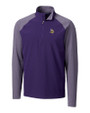 Minnesota Vikings Cutter & Buck Response Lightweight Hybrid Quarter Zip Mens Pullover Windbreaker College Purple Mannequin