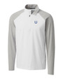 Indianapolis Colts Cutter & Buck Response Lightweight Hybrid Quarter Zip Mens Pullover Windbreaker White Mannequin