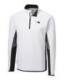 New England Patriots Cutter & Buck Traverse Colorblock Stretch Quarter Zip Mens Pullover White Mannequin