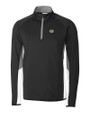 Green Bay Packers Cutter & Buck Traverse Colorblock Stretch Quarter Zip Mens Pullover Black Mannequin