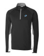 Detroit Lions Cutter & Buck Traverse Colorblock Stretch Quarter Zip Mens Pullover Black Mannequin