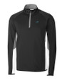 Carolina Panthers Cutter & Buck Traverse Colorblock Stretch Quarter Zip Mens Pullover Black Mannequin