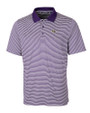 Baltimore Ravens Cutter & Buck Forge Tonal Stripe Stretch Mens Polo College Purple Mannequin