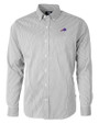 Buffalo Bills Cutter & Buck Versatech Pinstripe Stretch Mens Long Sleeve Dress Shirt Black Mannequin