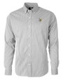 Minnesota Vikings Cutter & Buck Versatech Pinstripe Stretch Mens Long Sleeve Dress Shirt Black Mannequin