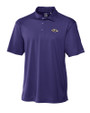 Baltimore Ravens Cutter & Buck Genre Textured Solid Mens Polo College Purple Mannequin
