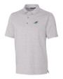 Miami Dolphins Cutter & Buck Forge Heathered Stretch Mens Polo Polished Heather Mannequin