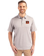 Cincinnati Bengals Cutter & Buck Forge Heathered Stretch Mens Polo Polished Heather Front