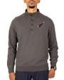 Arizona Cardinals Cutter & Buck Saturday Cotton Blend Mens Mock Pullover Sweatshirt Charcoal Heather Front