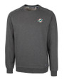 Miami Dolphins Cutter & Buck Saturday Cotton Blend Mens Crew Neck Sweatshirt Charcoal Heather Mannequin