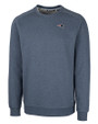 New England Patriots Cutter & Buck Saturday Cotton Blend Mens Crew Neck Sweatshirt Navy Blue Heather Mannequin