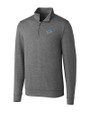 Detroit Lions Cutter & Buck Shoreline Heathered Quarter Zip Mens Pullover Charcoal Heather Mannequin