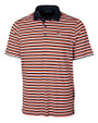 Denver Broncos Cutter & Buck Mens Forge Polo Multi Stripe College Orange Mannequin