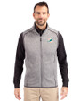 Miami Dolphins Cutter & Buck Mainsail Sweater-Knit Mens Full Zip Vest Polished Heather Front