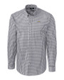 Los Angeles Chargers Cutter & Buck Easy Care Stretch Gingham Mens Long Sleeve Dress Shirt Charcoal Mannequin
