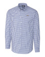 Los Angeles Chargers Cutter & Buck Easy Care Stretch Gingham Mens Long Sleeve Dress Shirt Tour Blue Mannequin
