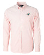 Miami Dolphins Cutter & Buck Versatech Tattersall Stretch Mens Long Sleeve Dress Shirt College Orange Mannequin