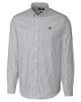 Cincinnati Bengals Cutter & Buck Versatech Tattersall Stretch Mens Long Sleeve Dress Shirt Charcoal Mannequin