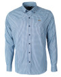 Los Angeles Chargers Cutter & Buck Versatech Multi Check Stretch Mens Long Sleeve Dress Shirt Atlas Light Blue Mannequin