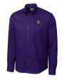 Minnesota Vikings Cutter & Buck Epic Easy Care Nailshead Mens Long Sleeve Dress Shirt College Purple Mannequin