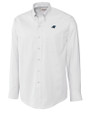 Carolina Panthers Cutter & Buck Epic Easy Care Nailshead Mens Long Sleeve Dress Shirt White Mannequin