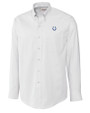 Indianapolis Colts Cutter & Buck Epic Easy Care Nailshead Mens Long Sleeve Dress Shirt White Mannequin