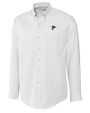 Atlanta Falcons Cutter & Buck Epic Easy Care Nailshead Mens Long Sleeve Dress Shirt White Mannequin
