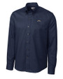 Los Angeles Chargers Cutter & Buck Epic Easy Care Nailshead Mens Long Sleeve Dress Shirt Navy Blue Mannequin