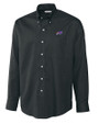 Buffalo Bills Cutter & Buck Epic Easy Care Nailshead Mens Long Sleeve Dress Shirt Black Mannequin