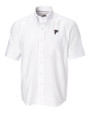 Atlanta Falcons Cutter & Buck Epic Easy Care Nailshead Mens Short Sleeve Dress Shirt White Mannequin