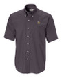 Minnesota Vikings Cutter & Buck Epic Easy Care Nailshead Mens Short Sleeve Dress Shirt Black Mannequin