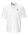 Chicago Bears - Cutter & Buck Epic Easy Care Nailshead Mens Short Sleeve Dress Shirt White Mannequin