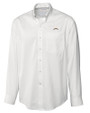 Los Angeles Chargers Cutter & Buck Epic Easy Care Fine Twill Mens Long Sleeve Dress Shirt White Mannequin