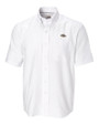 Baltimore Ravens Cutter & Buck Epic Easy Care Nailshead Mens Big and Tall Short Sleeve Dress Shirt White Mannequin