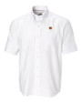 Cincinnati Bengals Cutter & Buck Epic Easy Care Nailshead Mens Big and Tall Short Sleeve Dress Shirt White Mannequin