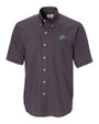 Detroit Lions Cutter & Buck Epic Easy Care Nailshead Mens Big and Tall Short Sleeve Dress Shirt Black Mannequin