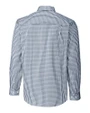 Buffalo Bills Cutter & Buck Easy Care Stretch Gingham Mens Big and Tall Long Sleeve Dress Shirt Liberty Navy Mannequin Back