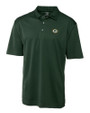 Green Bay Packers Cutter & Buck CB Drytec Genre Textured Solid Mens Big and Tall Polo Hunter Green Mannequin