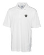 Las Vegas Raiders Cutter & Buck CB Drytec Genre Textured Solid Mens Big and Tall Polo White Mannequin