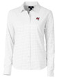 Tampa Bay Buccaneers Cutter & Buck Versatech Tattersall Stretch Womens Long Sleeve Dress Shirt Charcoal Mannequin