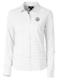 Pittsburgh Steelers Cutter & Buck Versatech Tattersall Stretch Womens Long Sleeve Dress Shirt Charcoal Mannequin