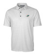Miami Dolphins Cutter & Buck Pike Double Dot Print Stretch Mens Big and Tall Polo Charcoal Mannequin