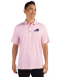 Buffalo Bills Cutter & Buck Pike Double Dot Print Stretch Mens Big and Tall Polo Cardinal Red Front