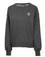 Miami Dolphins Cutter & Buck Saturday Cotton Blend Womens Crew Neck Sweatshirt Charcoal Heather Mannequin